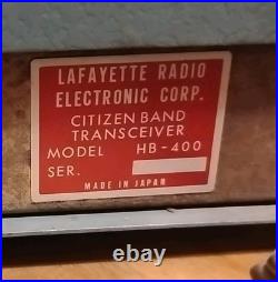 Lafayette HB-400 Vintage Tube 23 Channel Crystal Control CB Radio Transceiver Lafayette HB-400 Vintage Tube 23 Channel Crystal Control CB Radio Transceiver