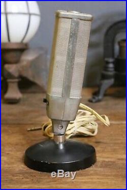 Lafayette Radio Stereo Microphone Chrome Desk Top Speaker Rare Vintage Cast Iron