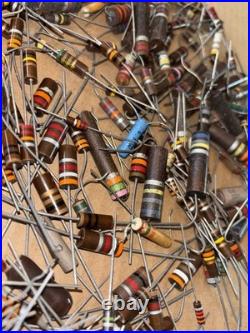Large Lot of Vintage Resistors Carbon Composition Mixed LOC KK Tube Radio
