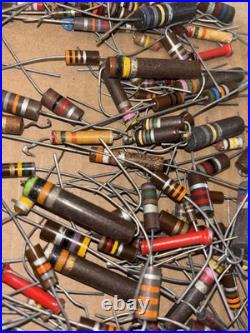 Large Lot of Vintage Resistors Carbon Composition Mixed LOC KK Tube Radio