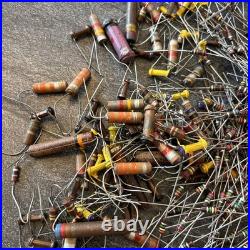 Large Lot of Vintage Resistors Carbon Composition Mixed LOC KK Tube Radio