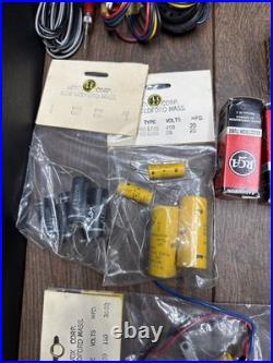 Lot Of Vintage Tube Radio Parts RCA GE HUDSON CLAROSTAT STANWYCK AEROVOX CORP GC