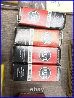 Lot Of Vintage Tube Radio Parts RCA GE HUDSON CLAROSTAT STANWYCK AEROVOX CORP GC