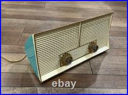 MCM Blue Twin Speaker Retro Vintage 1960 Philco J846-124 AM Tube Radio Vintage