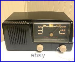 MCM VTG General Electric GE AM Bakelite Tube Radio Model # 412 Art Deco PROP