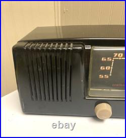 MCM VTG General Electric GE AM Bakelite Tube Radio Model # 412 Art Deco PROP
