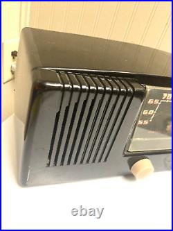 MCM VTG General Electric GE AM Bakelite Tube Radio Model # 412 Art Deco PROP