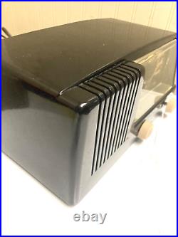 MCM VTG General Electric GE AM Bakelite Tube Radio Model # 412 Art Deco PROP