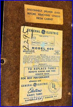MCM Vintage 1950s GE General Electric Model 400 Purple Bakelite Tube Radio READ