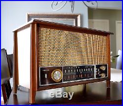 MINT Antique Vintage ZENITH T2542 / K731 Wood MCM DECO Tube Radio Works Great