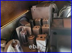 Magnavox Tube Radio FM-16 12AX7 AM/FM Vintage MCM Wood Phono Aux Working RARE