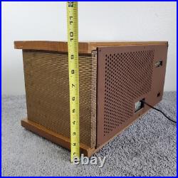 Magnavox Tube Radio FM-16 12AX7 AM/FM Vintage MCM Wood Phono Aux Working RARE