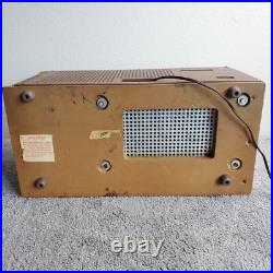 Magnavox Tube Radio FM-16 12AX7 AM/FM Vintage MCM Wood Phono Aux Working RARE