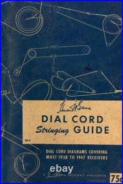 Manual Fits Vintage Tube Radio Dial Cord Stringing Guide DC1 thru DC7