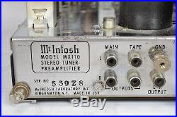 McIntosh MX 110 Z Vacuum Tube Stereo FM Radio Tuner Preamplifier Vintage