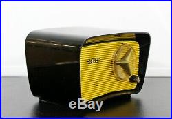 Mid Century Modern Vintage CBS 2160 Traveler Radio Black Yellow 1950s