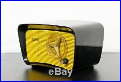 Mid Century Modern Vintage CBS 2160 Traveler Radio Black Yellow 1950s