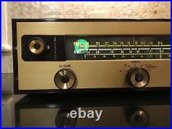 Mint Vintage Lafayette Vacuum Tube AM/FM Radio Stereo Tuner Rare Tuning Eye