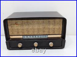 Montgomery Wards Airline Vintage Tube Radio Bakelite Twin Speaker Antique McM