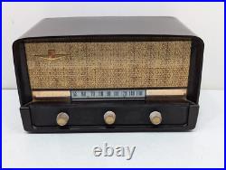 Montgomery Wards Airline Vintage Tube Radio Bakelite Twin Speaker Antique McM