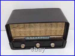 Montgomery Wards Airline Vintage Tube Radio Bakelite Twin Speaker Antique McM
