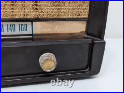 Montgomery Wards Airline Vintage Tube Radio Bakelite Twin Speaker Antique McM