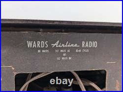 Montgomery Wards Airline Vintage Tube Radio Bakelite Twin Speaker Antique McM
