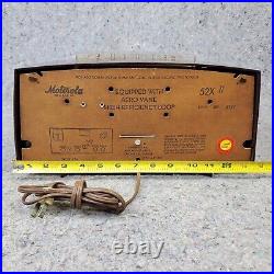 Motorola 52X Tube Radio AM Tabletop Bakelite MCM Vintage 1950's Working