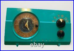 Motorola 53C 1951 Rare Green Working Tube Clock Radio Vintage Collectible Motorola 53C 1951 Rare Green Working Tube Clock Radio Vintage Collectible