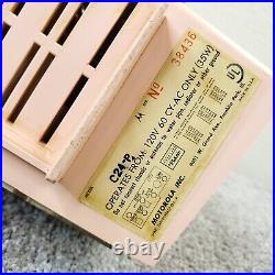 Motorola Model C24-P Tube Radio Clock AM Pink Vintage MCM Mid Century Works