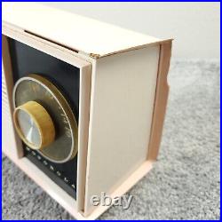 Motorola Model C24-P Tube Radio Clock AM Pink Vintage MCM Mid Century Works