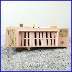 Motorola Model C24-P Tube Radio Clock AM Pink Vintage MCM Mid Century Works