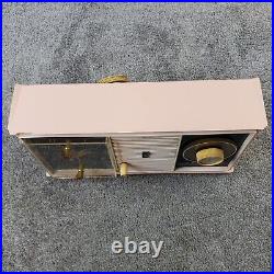 Motorola Model C24-P Tube Radio Clock AM Pink Vintage MCM Mid Century Works