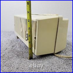 Motorola Model C5W Tube Radio Clock AM Pushbutton White 1960's Vintage MCM Works