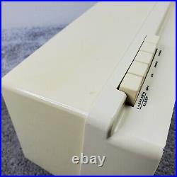 Motorola Model C5W Tube Radio Clock AM Pushbutton White 1960's Vintage MCM Works