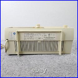 Motorola Model C5W Tube Radio Clock AM Pushbutton White 1960's Vintage MCM Works