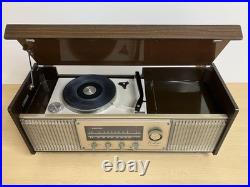 NATIONAL Table Stereo Record Player Vacuum Tube Radio Vintage JAPAN JP