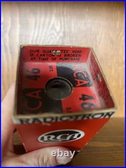 NIB! Vintage 1930s RCA Radiotron Radio Tube RCA 46 2.5V Patent Pending Carton NIB! Vintage 1930s RCA Radiotron Radio Tube RCA 46 2.5V Patent Pending Carton
