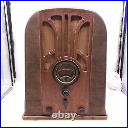 NICE Vintage Philco Model 37-650 Wooden Tombstone Radio Powers On RARE HTF