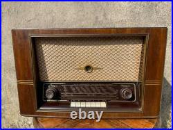 NORDMENDE Fidelio 55 wooden made tube radio vintage tested 1955 vintage