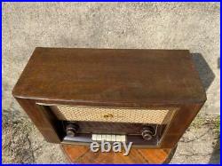 NORDMENDE Fidelio 55 wooden made tube radio vintage tested 1955 vintage