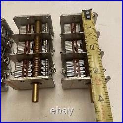 NOS TRIPLE 3 gang section VARIABLE air capacitor tube radio vintage tuner cap M