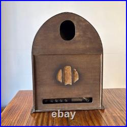 National Panasonic R-140 Tube Radio Cathedral Wooden Antique 1933 Vintage Rare