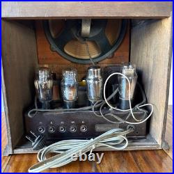 National Panasonic R-140 Tube Radio Cathedral Wooden Antique 1933 Vintage Rare