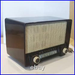 National Vacuum Tube Radio PS-53 1953 Vintage AM Working Genuine Tubes Original