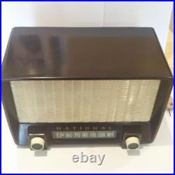 National Vacuum Tube Radio PS-53 1953 Vintage AM Working Genuine Tubes Original