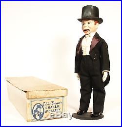 Near Mint 1938 Effanbee Charlie McCarthy Doll withRare Eddie Bergen Misprinted Box