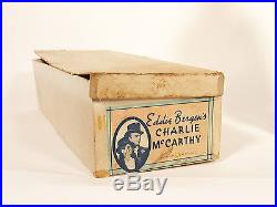 Near Mint 1938 Effanbee Charlie McCarthy Doll withRare Eddie Bergen Misprinted Box