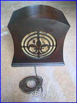 Neutrowound Chrome Cap Model 1926 Breadboard Tube Radio & Reproducer Speaker VTG