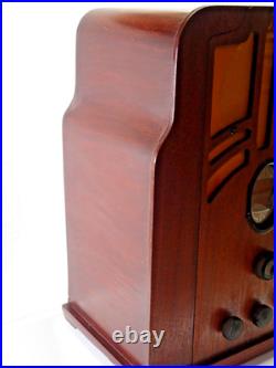 Nice Vintage Philco Model 610 Wood Tombstone Tube Cathedral Radio Working
